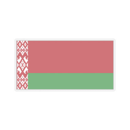 Belarus flag on law (Belarus) STICKER Vinyl Kiss-Cut Decal