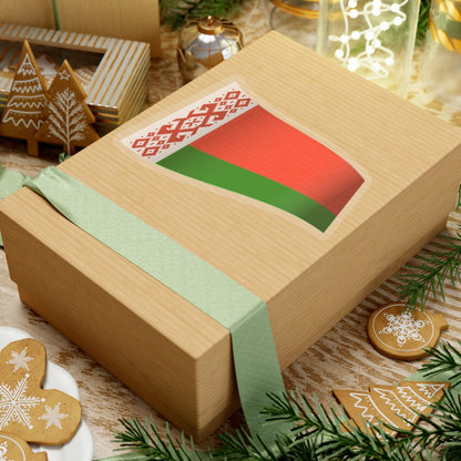 Belarus Flag - iconic waving (Belarus) STICKER Vinyl Kiss-Cut Decal
