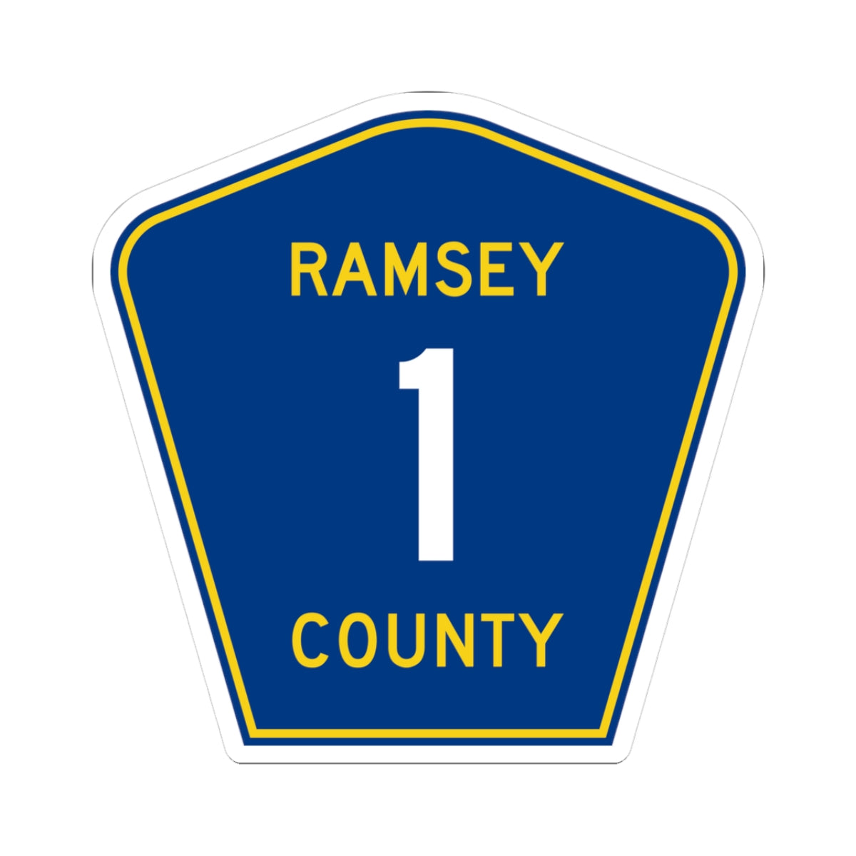 Ramsey County 1 MN (Minnesota) (Road Sign) STICKER Vinyl Kiss-Cut Decal