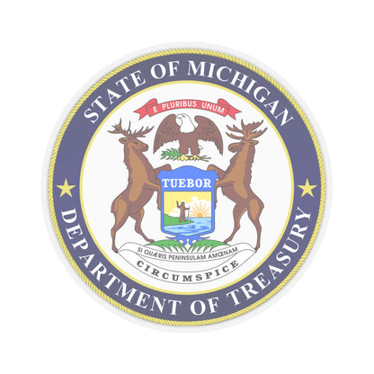 Seal of Michigan Department of Treasury - STICKER Vinyl Kiss-Cut Decal