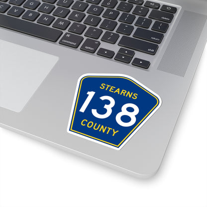 Stearns County Route 138 (Minnesota) (Road Sign) STICKER Vinyl Kiss-Cut Decal