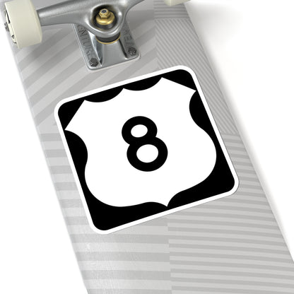 US 8 MN 1961 (Minnesota) (Road Sign) STICKER Vinyl Kiss-Cut Decal