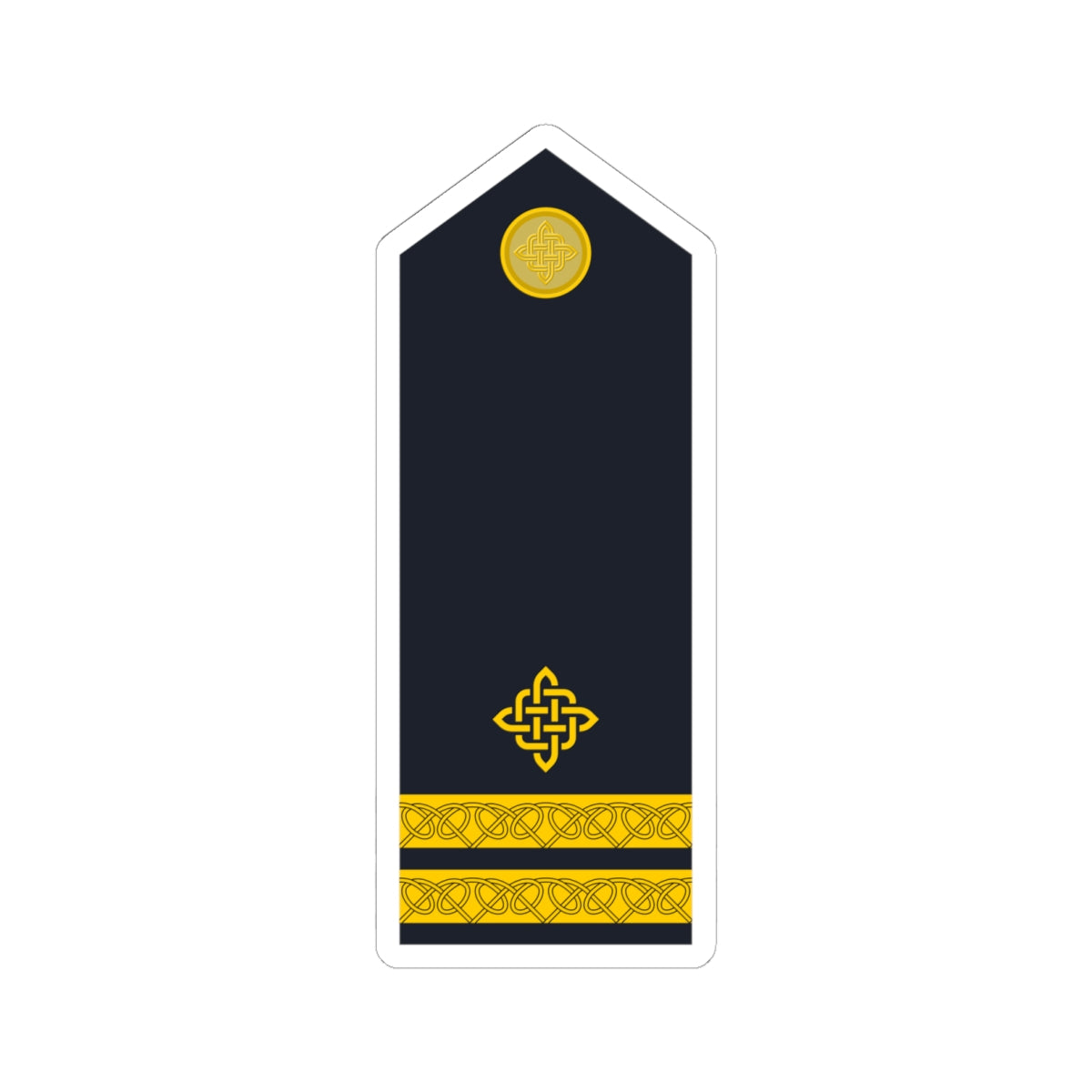 Naramenica ljetne odore poručnika fregate HRM (Croatia) (Military Rank) STICKER Vinyl Kiss-Cut Decal