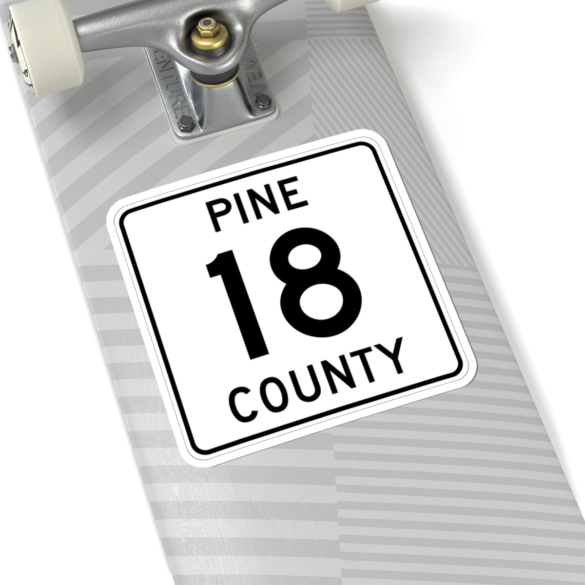 Pine County Route 18 MN (Minnesota) (Road Sign) STICKER Vinyl Kiss-Cut Decal