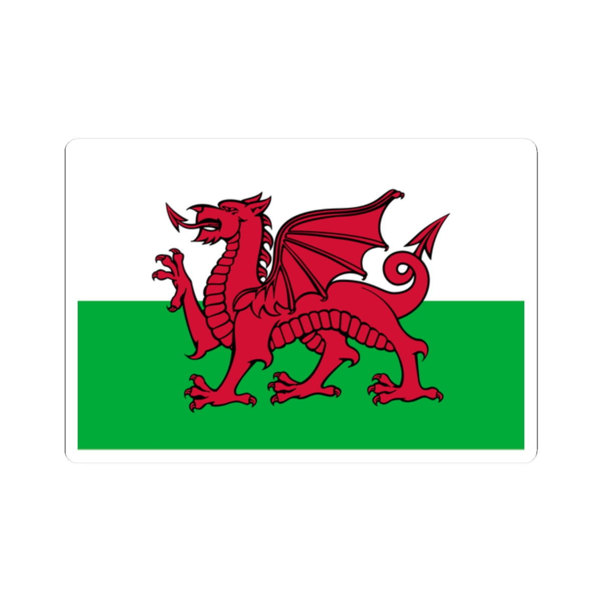 Flag of Wales 1959 (United Kingdom) STICKER Vinyl Kiss-Cut Decal