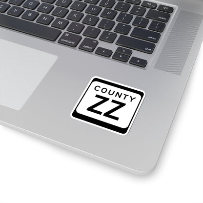 WIS County ZZ (Wisconsin) (Road Sign) STICKER Vinyl Kiss-Cut Decal