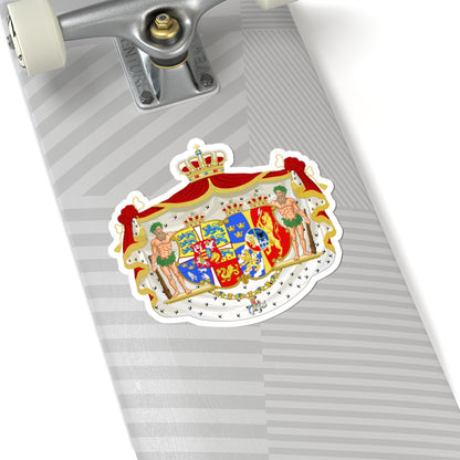 Armoiries de la reine Lovisa de Suède1 (Denmark) (Coat of Arms) STICKER Vinyl Kiss-Cut Decal