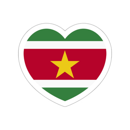 Heart Flag of Suriname - STICKER Vinyl Die-Cut Decal