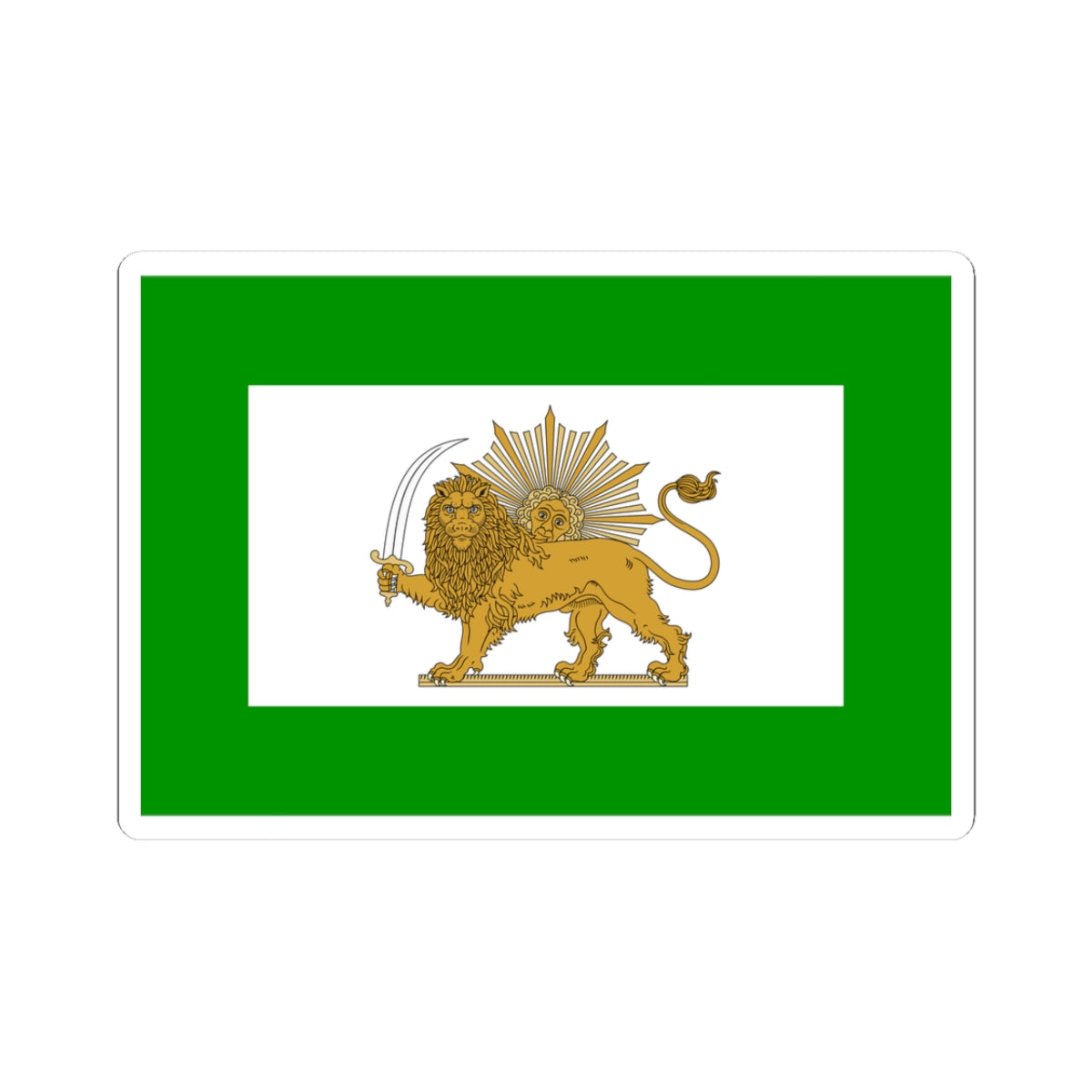 Imperial Standard of Mozaffar al-Din Shah Qajar 1896-1906 (Iran) STICKER Vinyl Kiss-Cut Decal