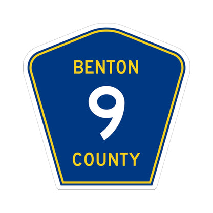 Benton County 9 MN (Minnesota) (Road Sign) STICKER Vinyl Kiss-Cut Decal