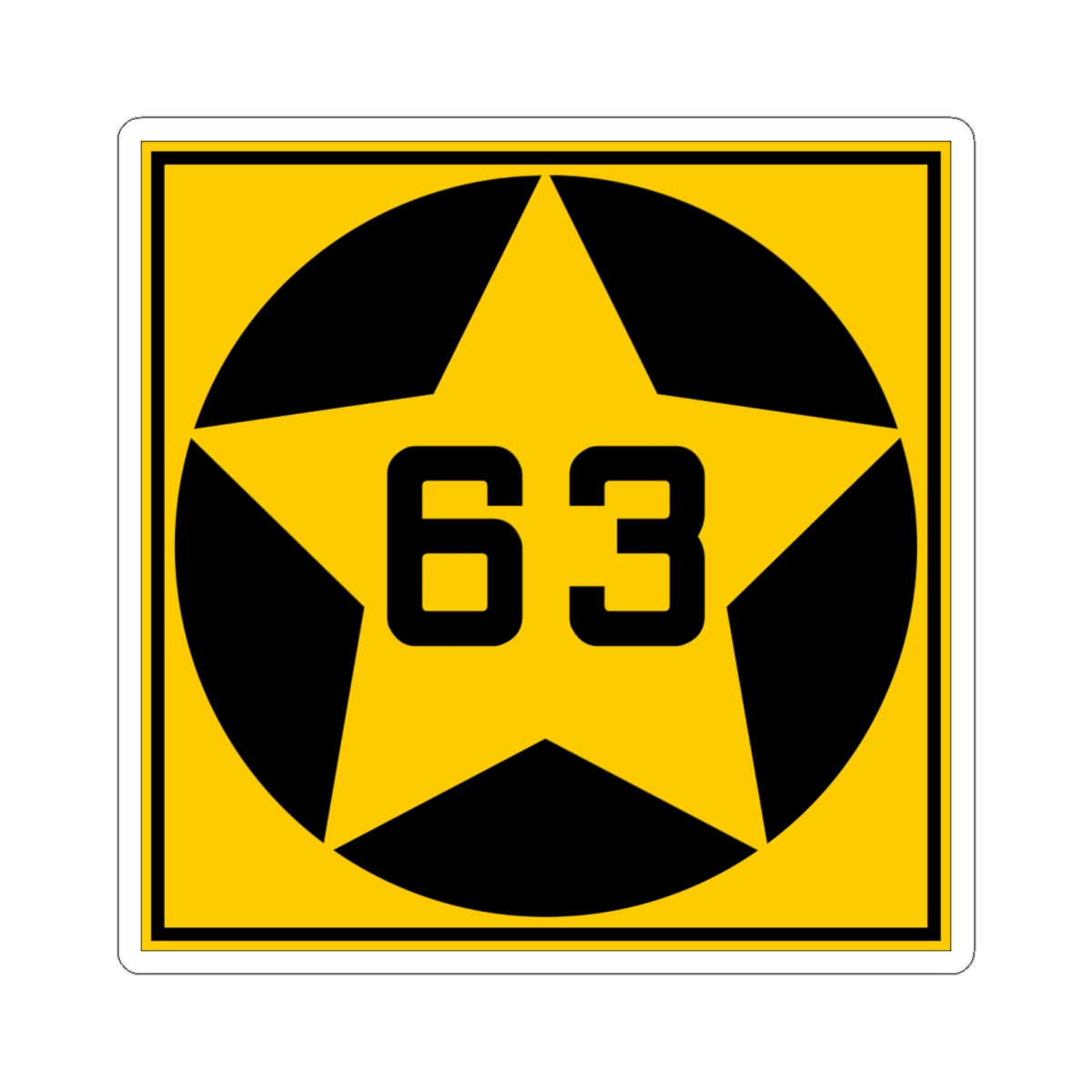 MN-63 1920 (Minnesota) (Road Sign) STICKER Vinyl Kiss-Cut Decal