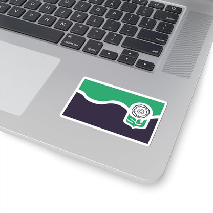 Unofficial County Flag of South Yorkshire (England) STICKER Vinyl Kiss-Cut Decal