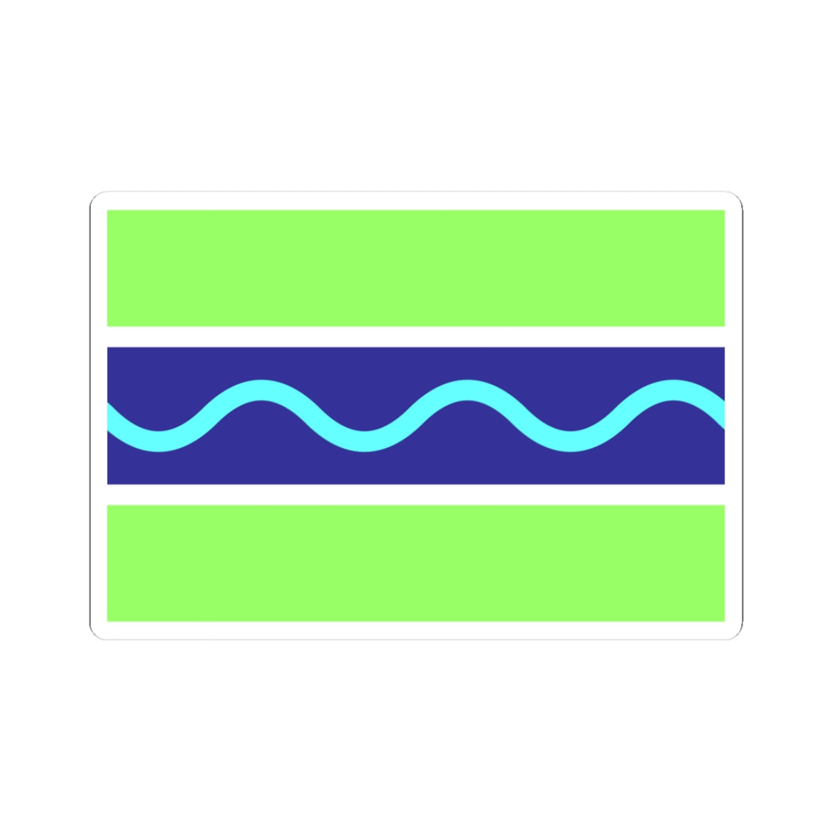 Flag of Kormilovsky rayon Omsk oblast (Russia) STICKER Vinyl Kiss-Cut Decal