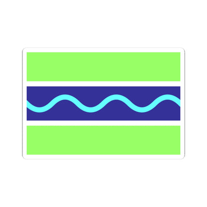 Flag of Kormilovsky rayon Omsk oblast (Russia) STICKER Vinyl Kiss-Cut Decal