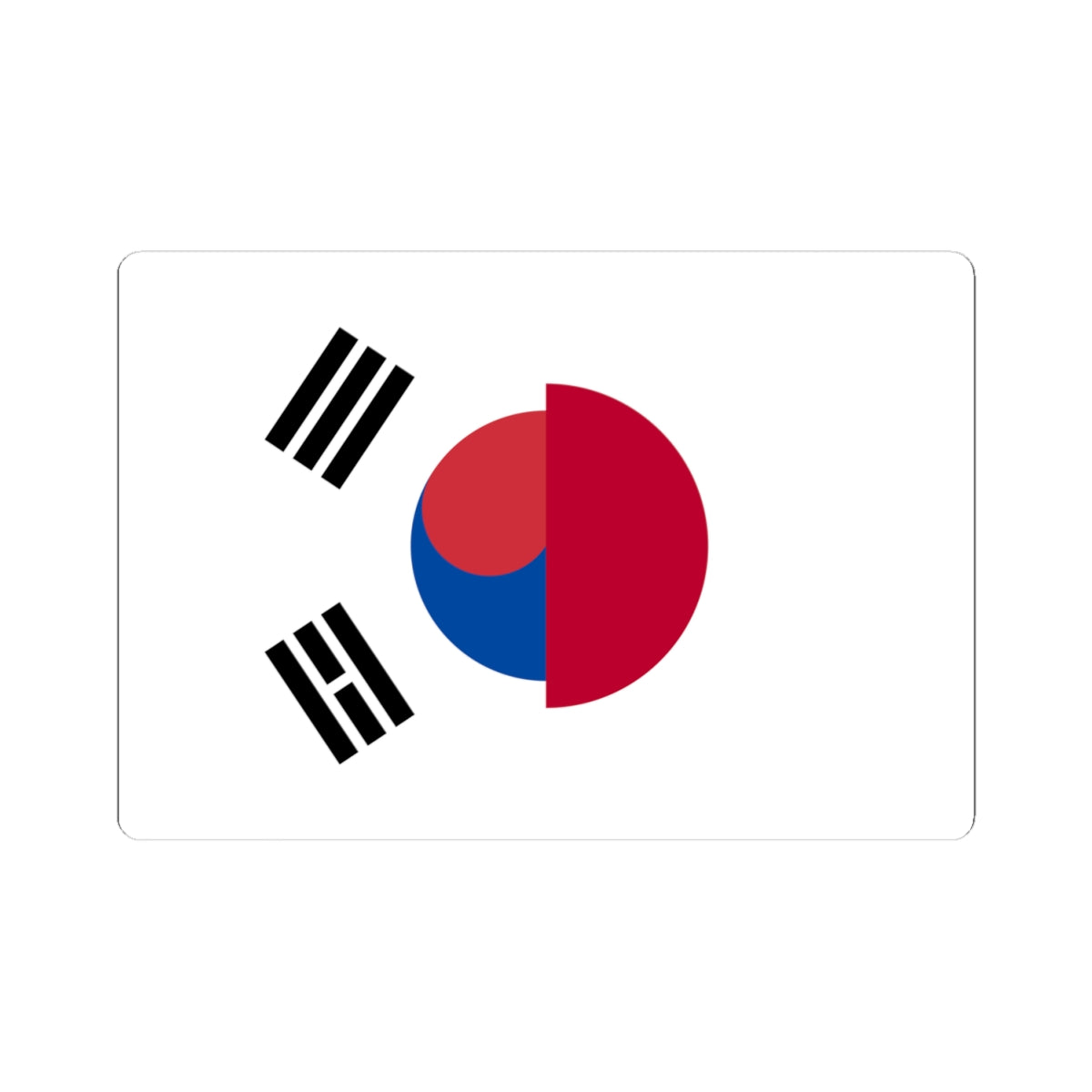 Flag of Japan and South Korea (Japan) STICKER Vinyl Kiss-Cut Decal