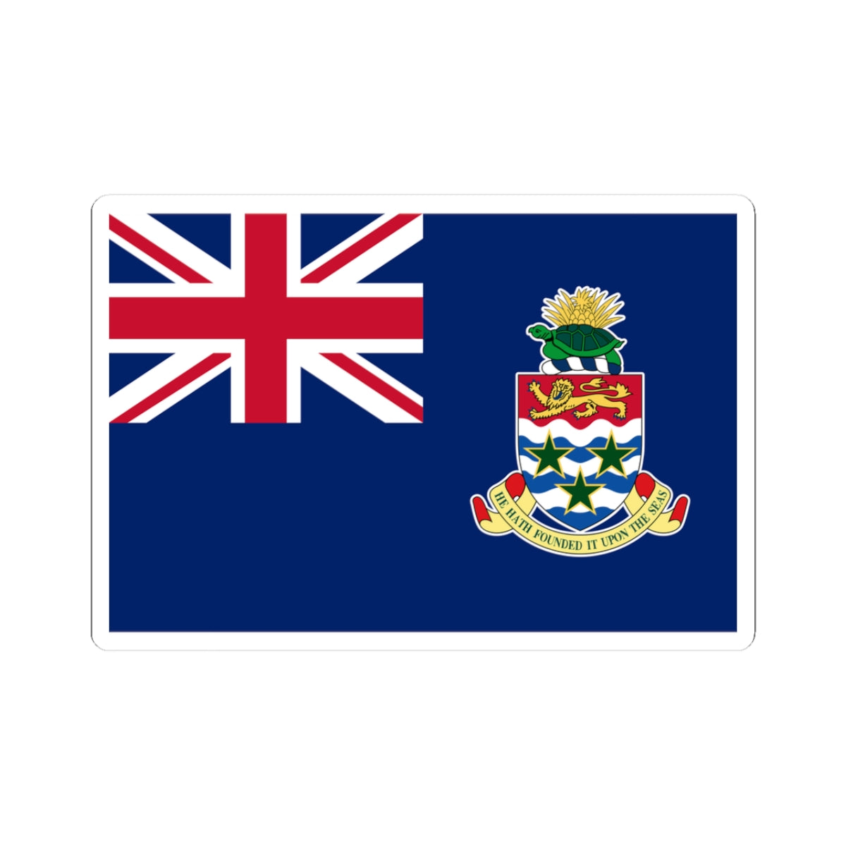 Flag of the Cayman Islands 3-2 (United Kingdom) STICKER Vinyl Kiss-Cut Decal