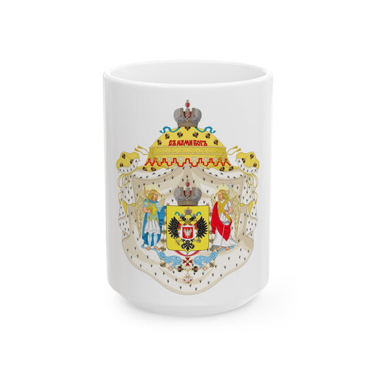 Great Coat of Arms of Congress Poland - White Coffee Mug-15oz-The Sticker Space