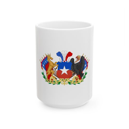 Greater Coat of Arms of Chile (1834-1920) - White Coffee Mug-15oz-The Sticker Space