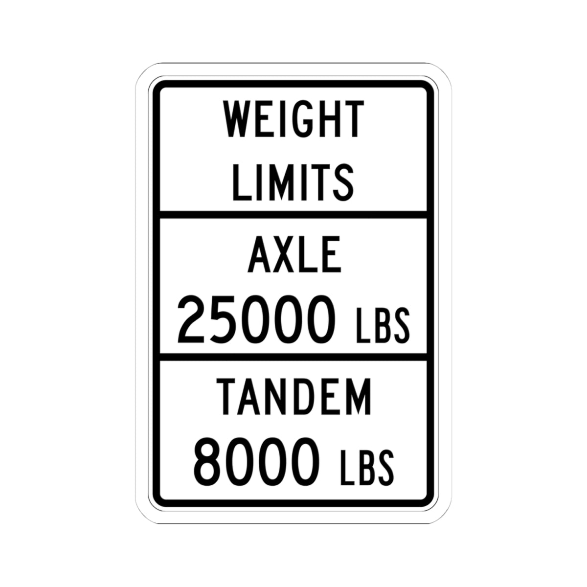 Texas MUTCD R12-4aT template (Texas) (Road Sign) STICKER Vinyl Kiss-Cut Decal