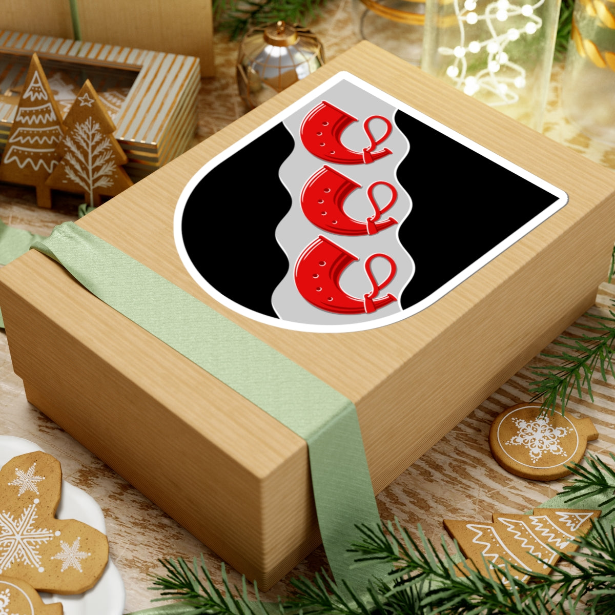 Äänekoski.vaakuna.1954 (Finland) (Coat of Arms) STICKER Vinyl Kiss-Cut Decal