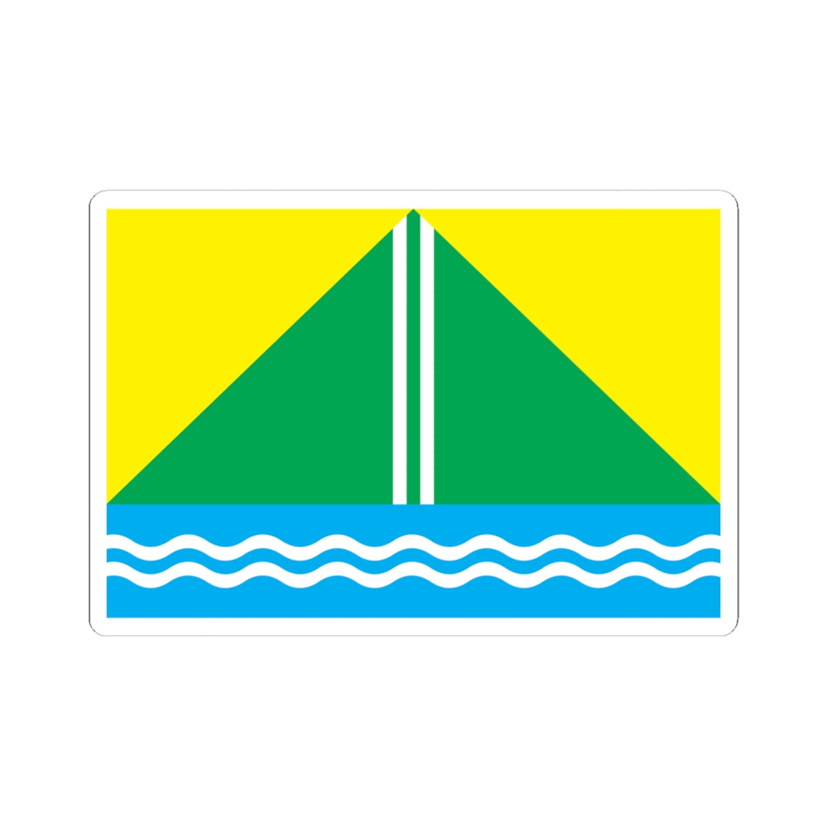 Flag of Nazyvaevsky rayon Omsk oblast (Russia) STICKER Vinyl Kiss-Cut Decal