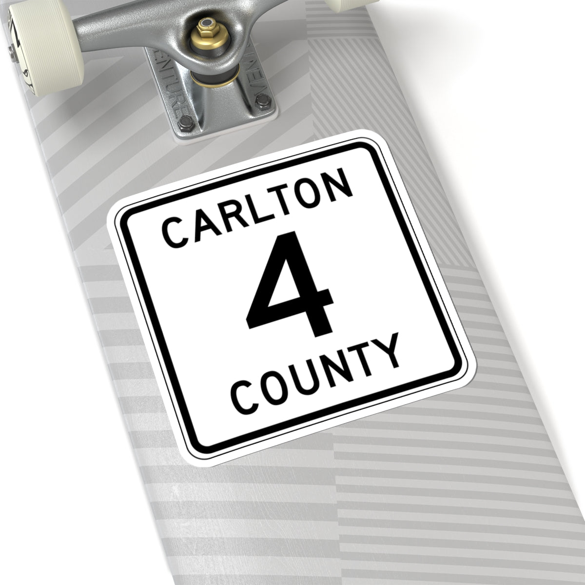 Carlton County 4 MN (Minnesota) (Road Sign) STICKER Vinyl Kiss-Cut Decal