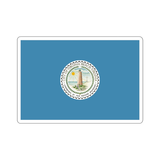 Flag of Virginia Beach, Virginia - STICKER Vinyl Kiss-Cut Decal