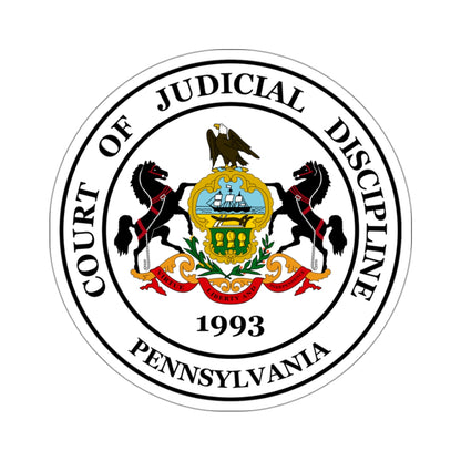 Seal of the Pennsylvania Court of Judicial Discipline - STICKER Vinyl Kiss-Cut Decal