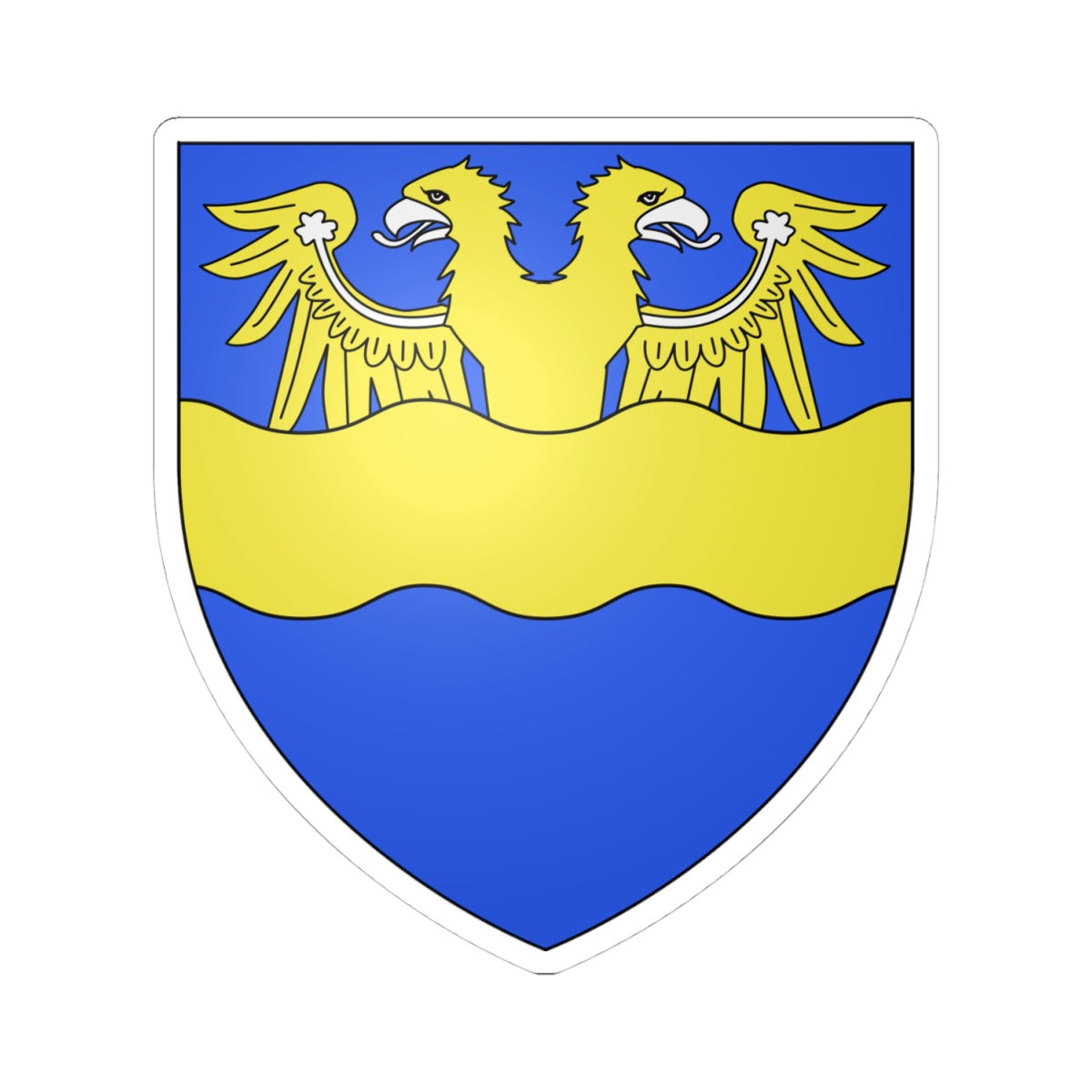 Armes de la famille de Thysebaert (Belgium) (Coat of Arms) STICKER Vinyl Kiss-Cut Decal