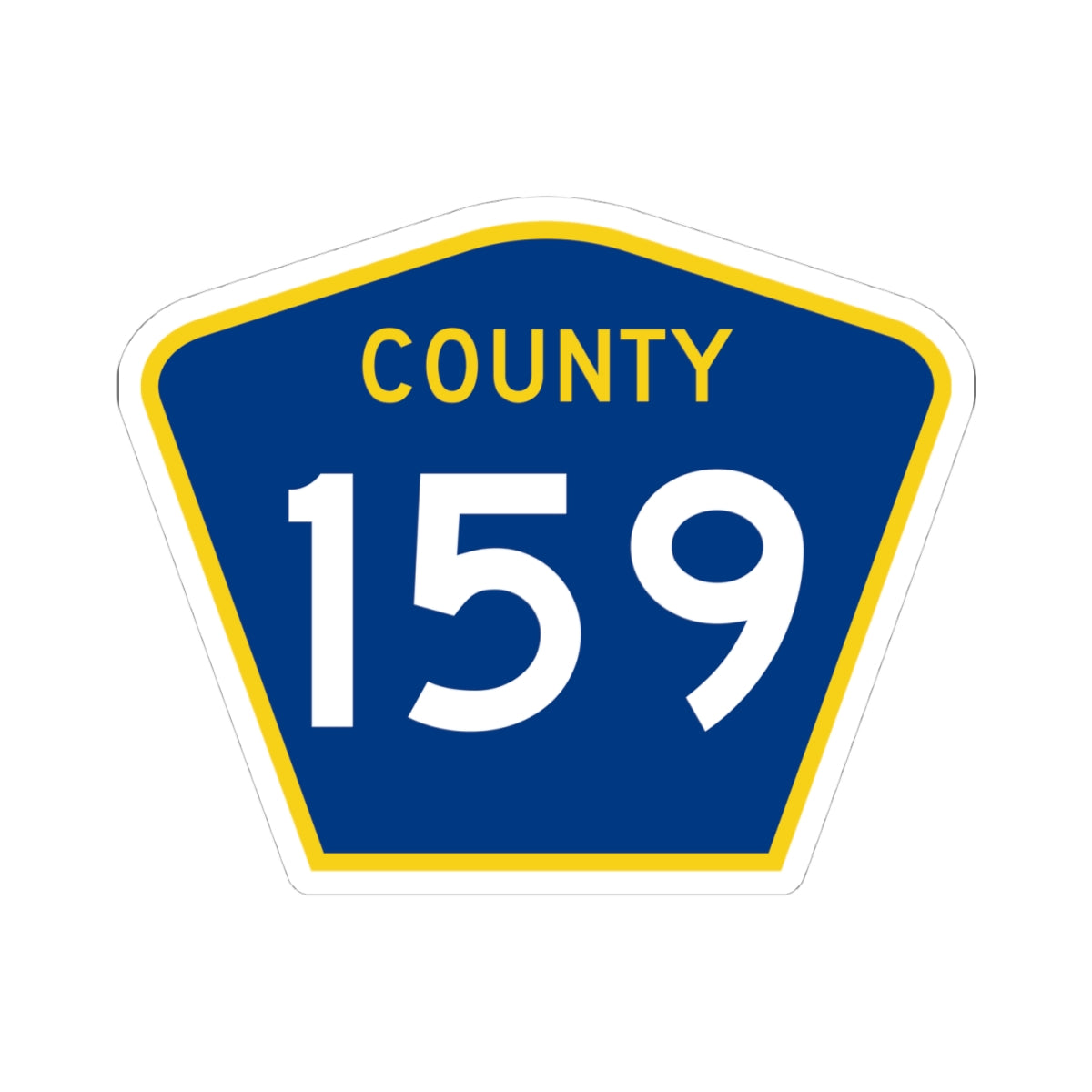 County 159 MN (Minnesota) (Road Sign) STICKER Vinyl Kiss-Cut Decal