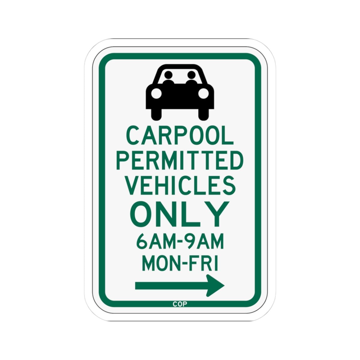 PBOT Road sign P4451R (Oregon) (Road Sign) STICKER Vinyl Kiss-Cut Decal