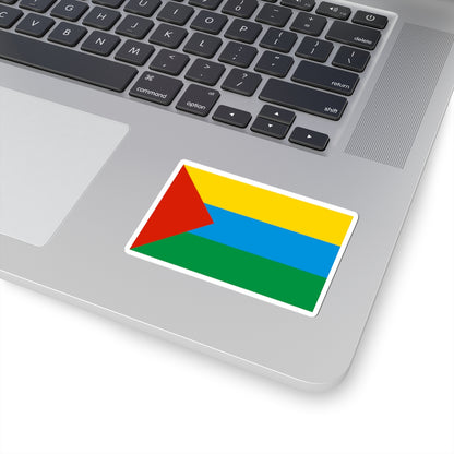 Flag of Yarkovsky rayon Tyumen oblast 2005 (Russia) STICKER Vinyl Kiss-Cut Decal