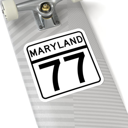 MD Route 77 (Maryland) (Road Sign) STICKER Vinyl Kiss-Cut Decal