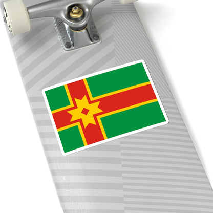 Flag of Likhoslavlsky rayon Tver oblast (Russia) STICKER Vinyl Kiss-Cut Decal