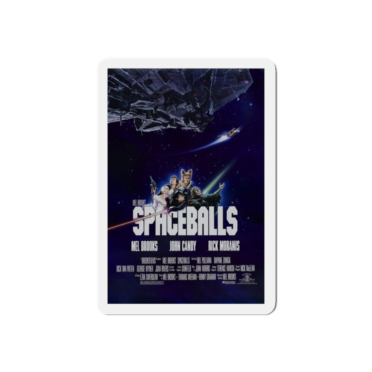 SPACEBALLS 1987 Movie Poster - Refrigerator Magnet-4" x 4"-Die-Cut-1 pc-The Sticker Space