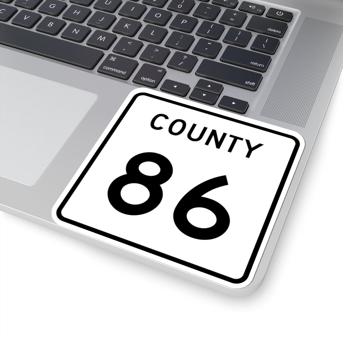 County 86 square (Minnesota) (Road Sign) STICKER Vinyl Kiss-Cut Decal