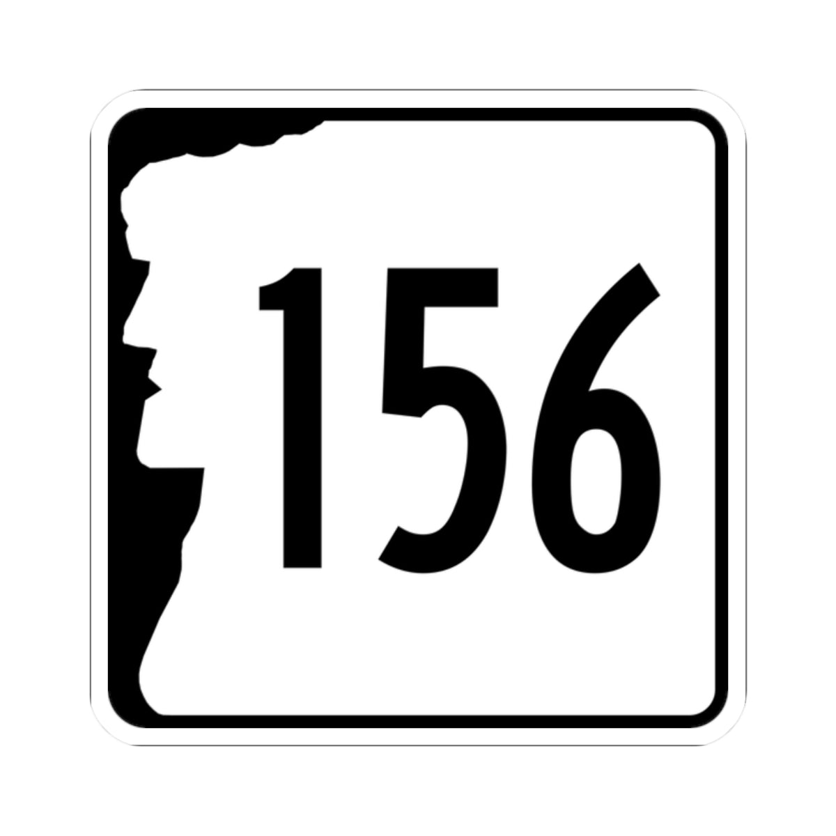 NH Route 156 (New Hampshire) (Road Sign) STICKER Vinyl Kiss-Cut Decal