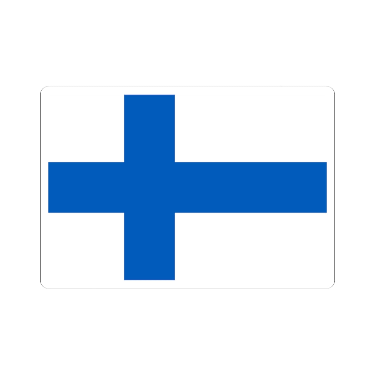 Flag of Finland 1918-1920 3-2 (Finland) STICKER Vinyl Kiss-Cut Decal