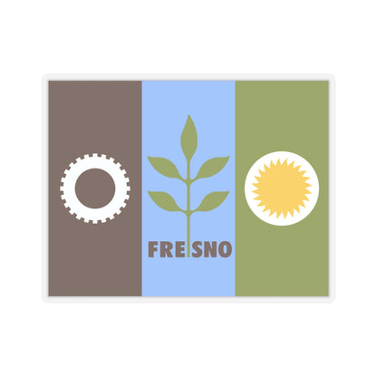 Flag of Fresno, California - STICKER Vinyl Kiss-Cut Decal