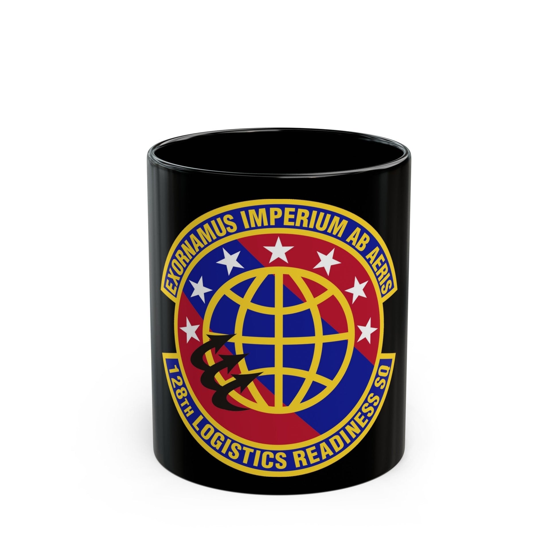 128th Logistics Readiness Squadron (U.S. Air Force) Black Coffee Mug-11oz-The Sticker Space