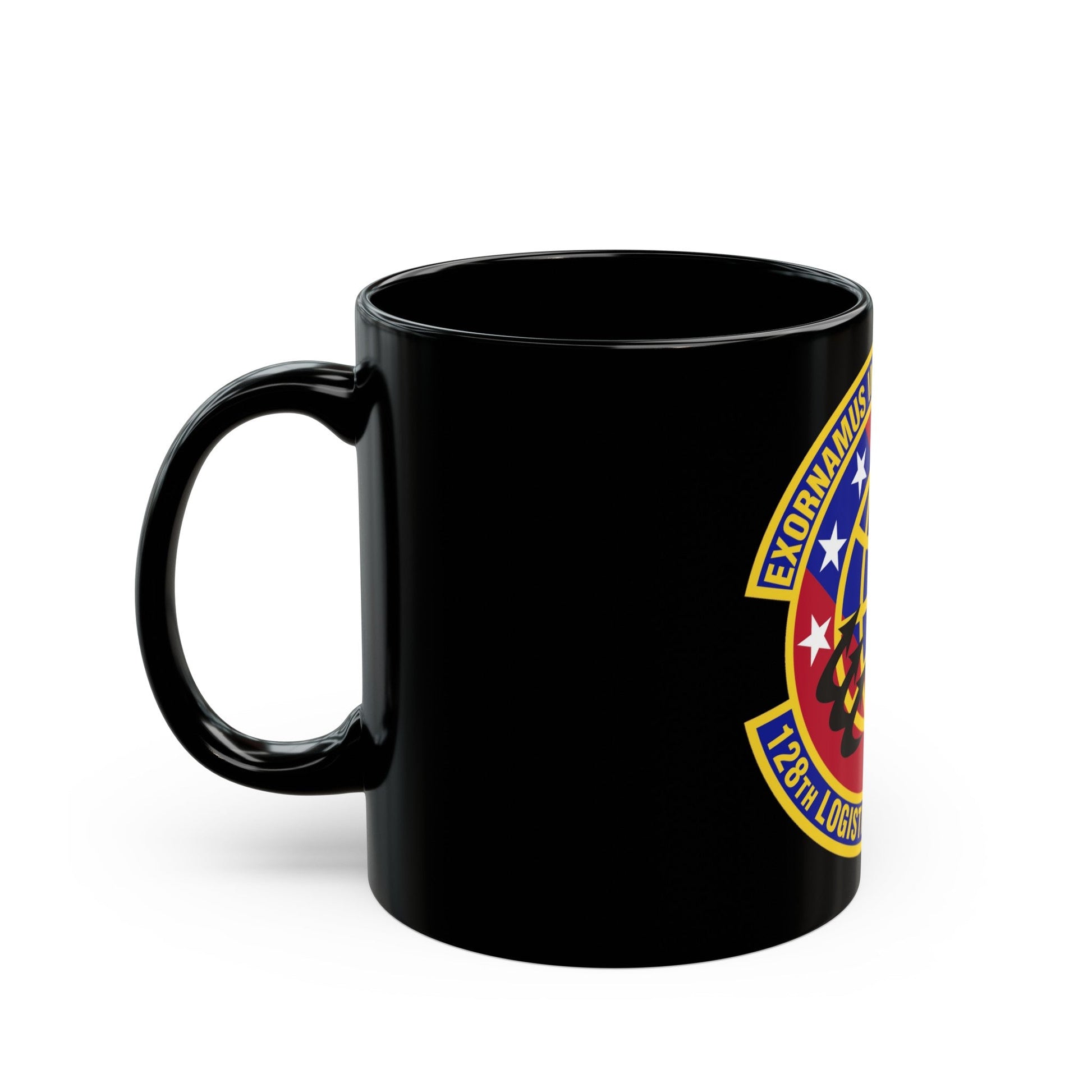 128th Logistics Readiness Squadron (U.S. Air Force) Black Coffee Mug-The Sticker Space