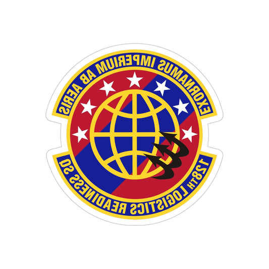 128th Logistics Readiness Squadron (U.S. Air Force) REVERSE PRINT Transparent STICKER-6" × 6"-The Sticker Space