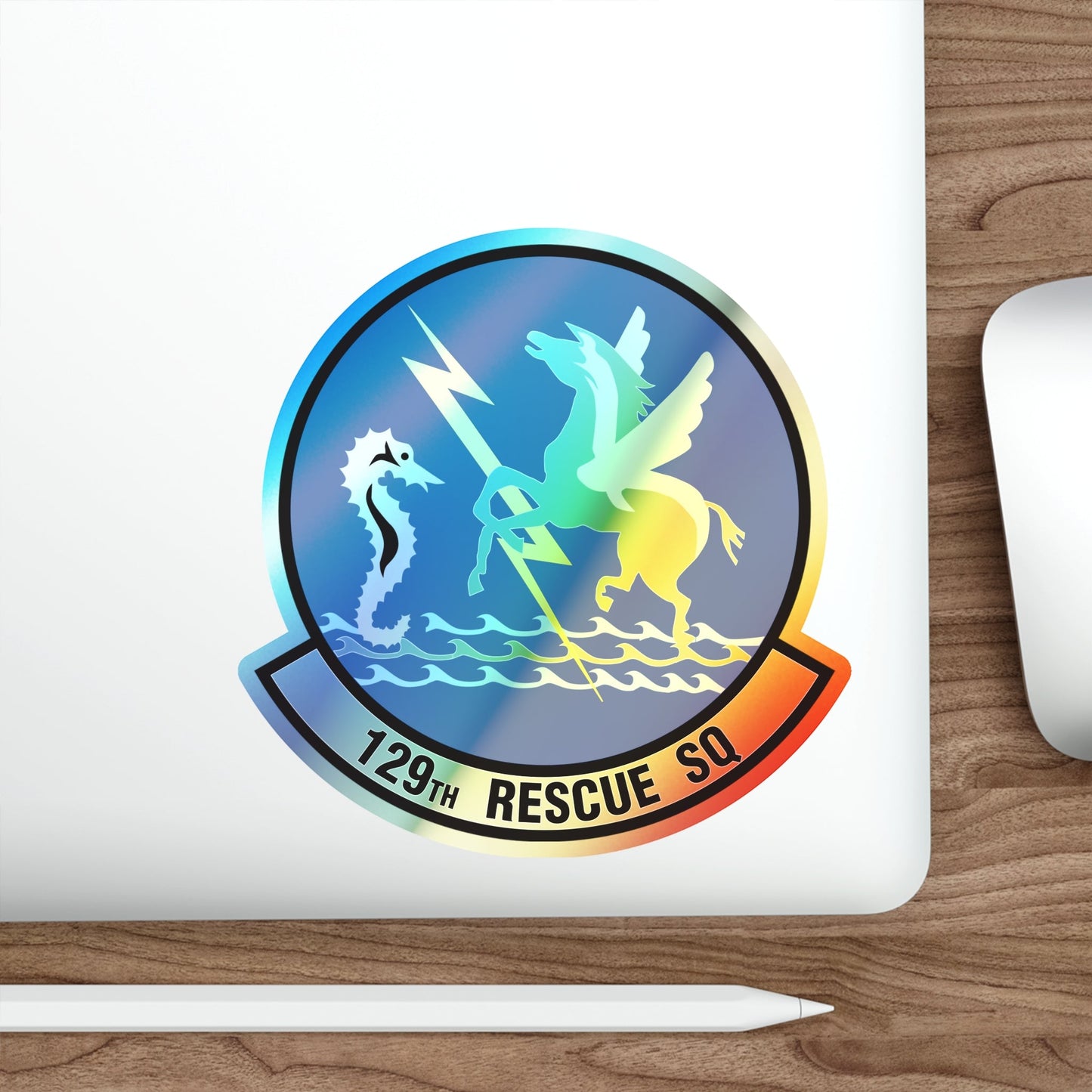 129 Rescue Squadron (U.S. Air Force) Holographic STICKER Die-Cut Vinyl Decal-The Sticker Space