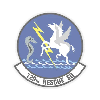 129 Rescue Squadron (U.S. Air Force) STICKER Vinyl Kiss-Cut Decal 3 Inch Transparent - The Sticker Space