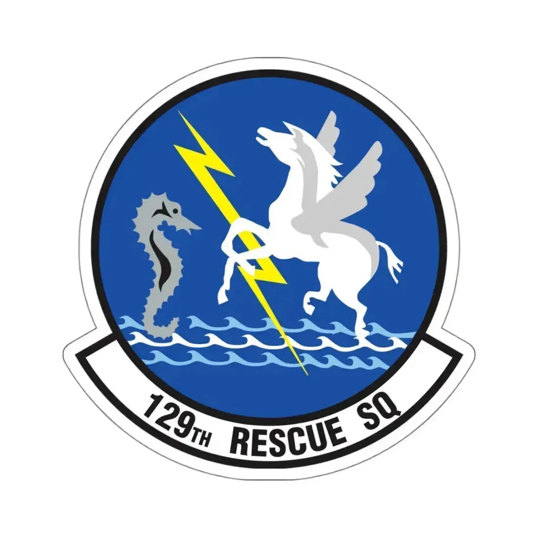 129 Rescue Squadron (U.S. Air Force) STICKER Vinyl Kiss-Cut Decal 4 Inch White - The Sticker Space