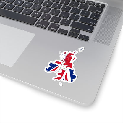 Flag map of the United Kingdom 1801-1922 (United Kingdom) STICKER Vinyl Kiss-Cut Decal