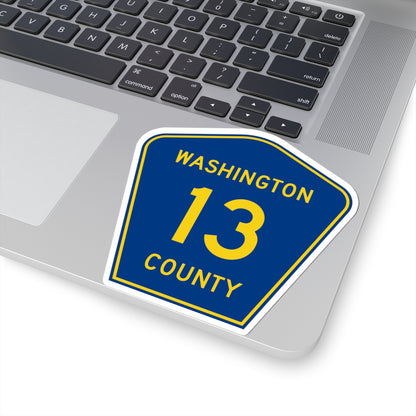 Washington County Route 13 MN (Minnesota) (Road Sign) STICKER Vinyl Kiss-Cut Decal