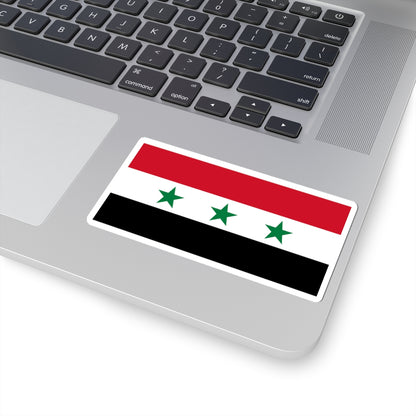 Flag of Syria 1963-1972 (Syria) STICKER Vinyl Kiss-Cut Decal
