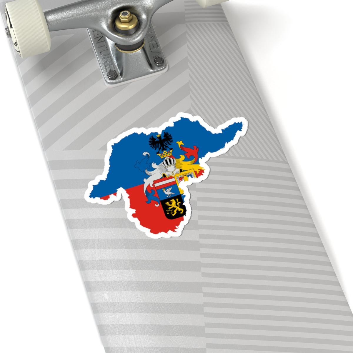 Flag-map of Borsod-Abauj-Zemplen County (Hungary) STICKER Vinyl Kiss-Cut Decal