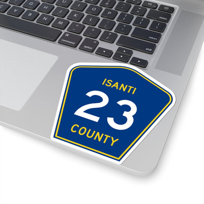 Isanti County 23 MN (Minnesota) (Road Sign) STICKER Vinyl Kiss-Cut Decal
